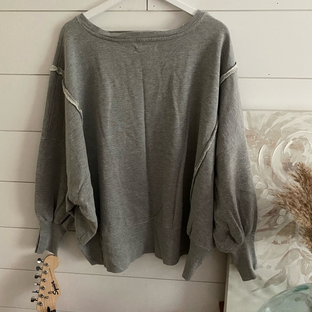 Free People Camden Cozy Gray Sweatshirt
